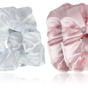 BrushworksSatin Scrunchies Pink & White hajgumik Árengedmény