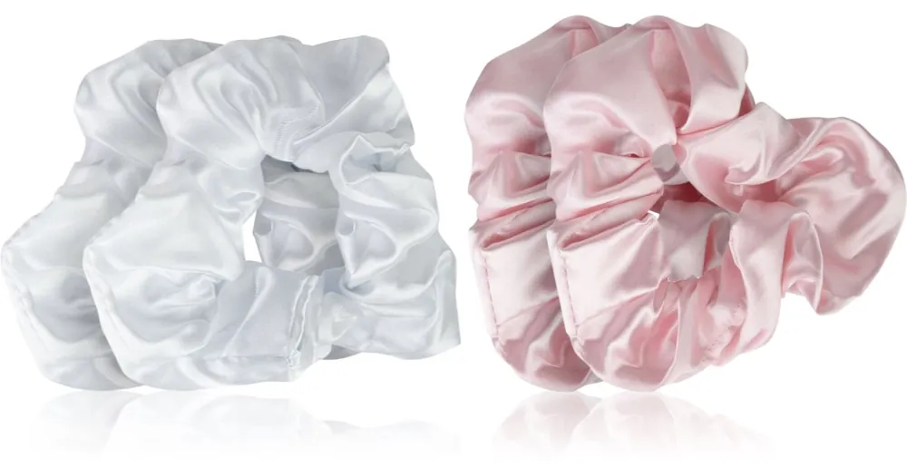 BrushworksSatin Scrunchies Pink & White hajgumik Árengedmény
