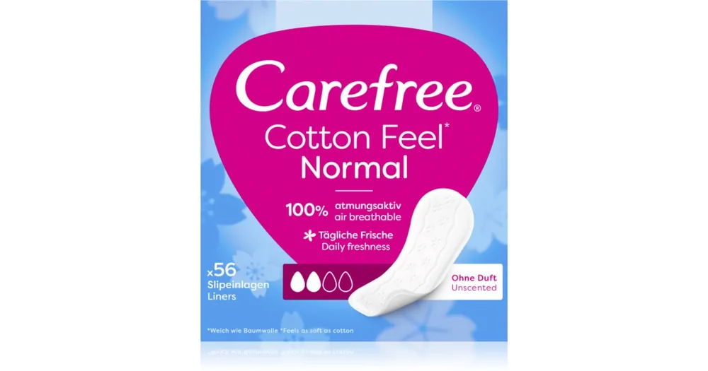 CarefreeCotton tisztasági betétek Gyors kiszállítás