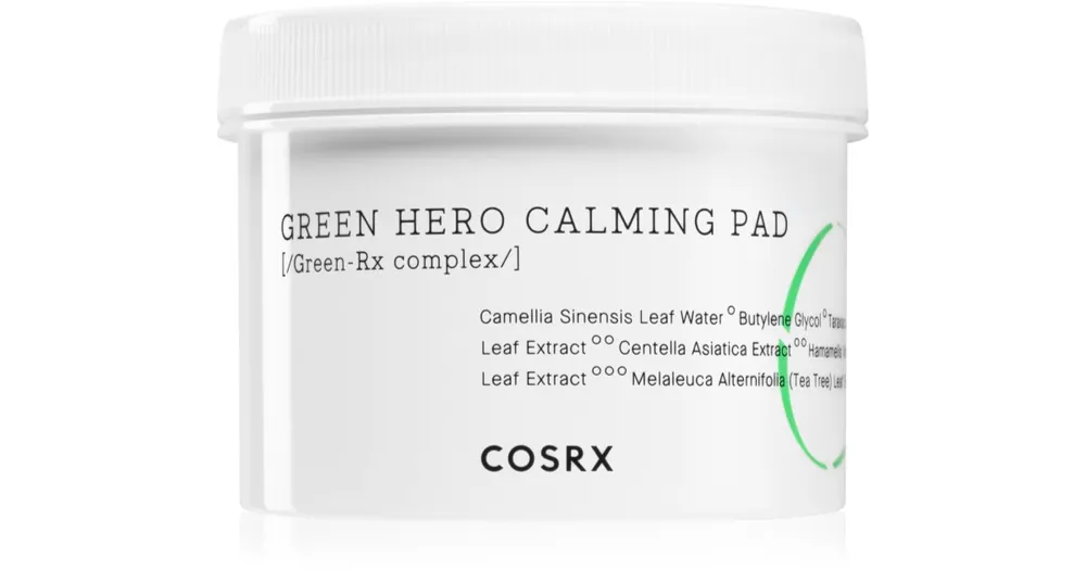 Korlátozott ajánlat CosrxOne Step Green Hero Calming Intenzív revitalizáló párnák nyugtató hatással