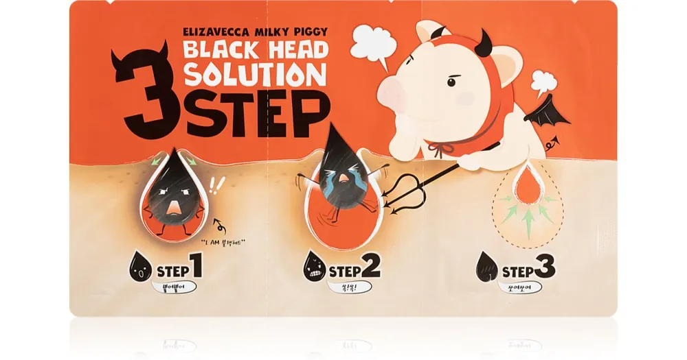 Nézd meg most ElizaveccaMilky Piggy 3 Step Black Head Solution három fázisú ápolás a fekete pontokra