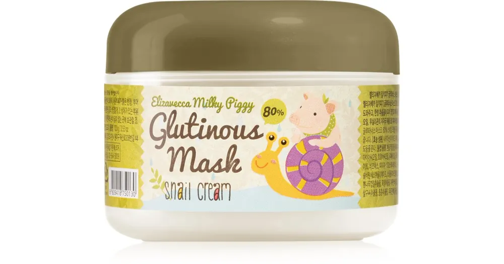 Végkiárusítás ElizaveccaMilky Piggy Glutinous Mask 80% Snail Cream intenzíven hidratáló és tápláló maszk csigakivonattal