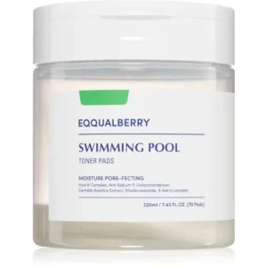 Kihagyhatatlan ajánlat EQQUALBERRYSwimming Pool Toner Pads hámlasztó kendők hidratáló hatással