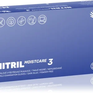 EspeonNitril Moistcare3 Dark Blue púdermentes nitrilkesztyű hidratáló hatással Végkiárusítás