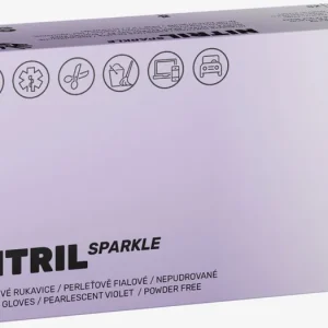 EspeonNitril Sparkle Pearlescent Violet púdermentes nitrilkesztyű Csak ma