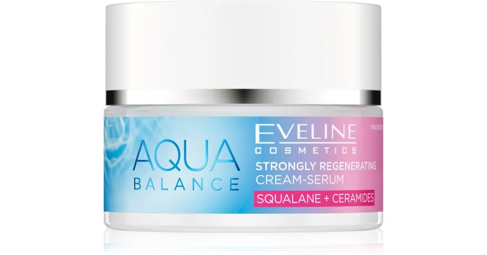 Ajánlat Eveline CosmeticsAqua Balance Squalane + Ceramides intenzív regeneráló krém hidratáló hatással
