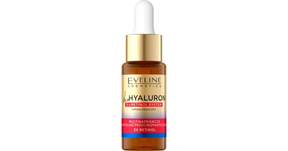 Végkiárusítás Eveline CosmeticsBio Hyaluron 3x Retinol System éjszakai ránctalanító szérum