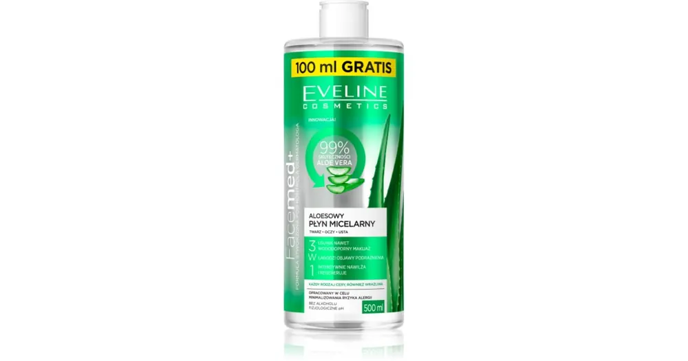 Legjobb ár Eveline CosmeticsFaceMed+ micellás víz aloe verával
