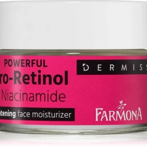 Exkluzív ajánlat FarmonaDermiss Powerful Pro-Retinol + Niacinamide feszesítő és tápláló krém hidratáló hatással