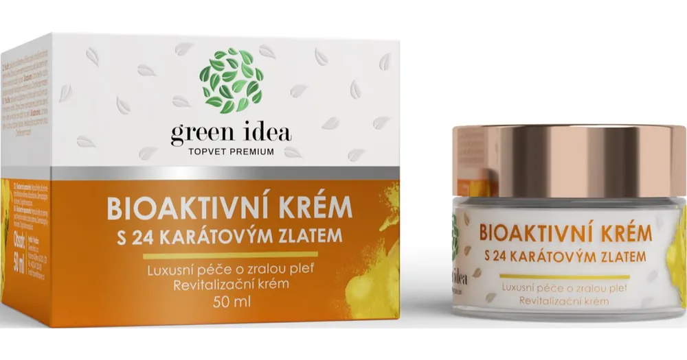 Azonnal elérhető Green IdeaBioaktivní krém s 24 karátovým zlatem exkluzív ápolás érett bőrre
