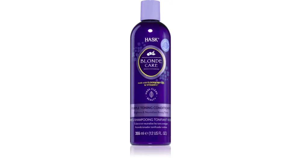 HASKBlonde Care Purple Shampoo kondicionáló szőke hajra semlegesíti a sárgás tónusokat Népszerű
