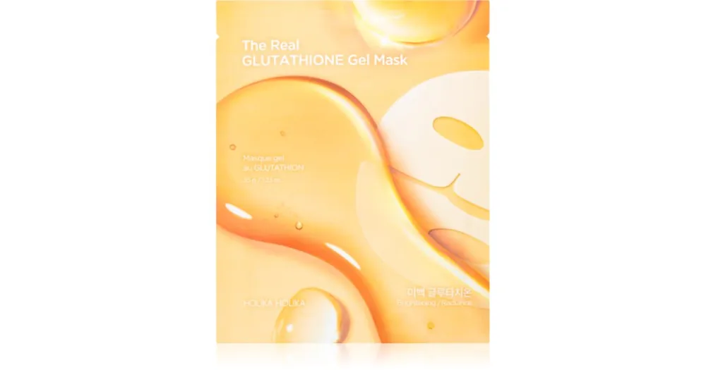 Holika HolikaThe Real Glutathione Gel Mask fehérítő gézmaszk géles textúrájú Expressz kézbesítés