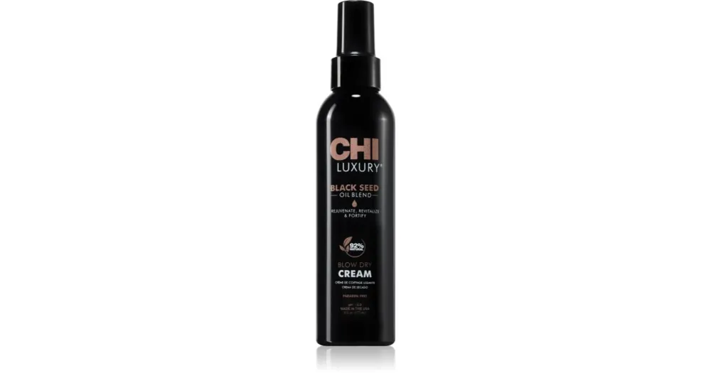 Olcsó CHILuxury Black Seed Oil Blow Dry Cream tápláló termovédő krém hajegyenesítésre