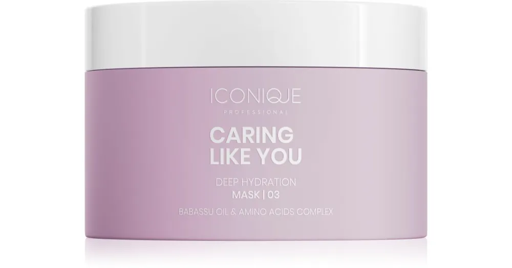 ICONIQUE ProfessionalCARING LIKE YOU Deep Hydration mélyhidratáló maszk száraz és sérült hajra Különleges ajánlat