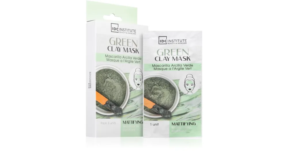 Árengedmény IDC InstituteGreen Clay Mask tisztító és mattító arcmaszk bambuszvajjal