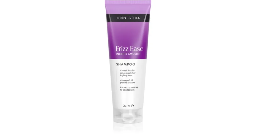 Csak ma John FriedaFrizz Ease Infitine Smooth Shampoo finom állagú tisztító sampon hajegyenesítésre
