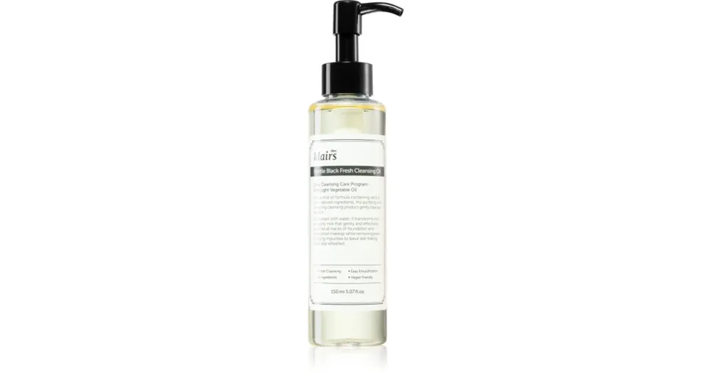 Alacsony ár KlairsGentle Black Fresh Cleansing Oil gyengéden tisztító olaj zsíros bőrre