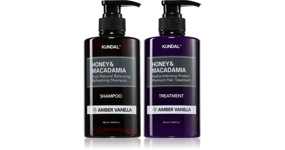 KUNDALHoney & Macadamia Amber Vanilla szett száraz és sérült hajra Árengedmény