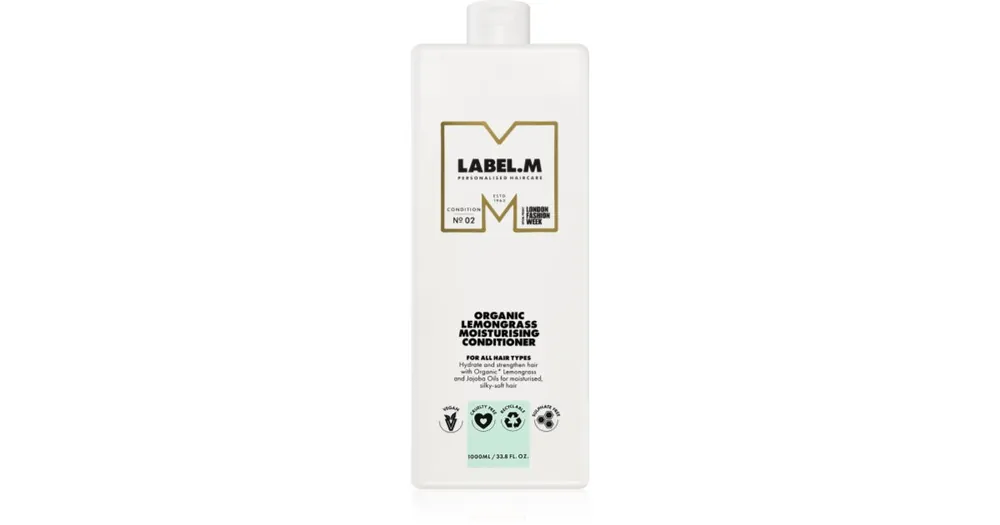 label.mOrganic Lemongrass Moisturising Conditioner mélyhidratáló balzsam citrommal és citromfűvel Csak ma