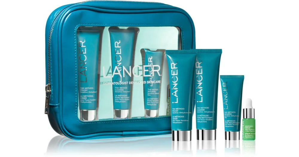 Biztonságos fizetés LANCERTHE METHOD SENSITIVE-DEHYDRATED SKIN utazási készlet dehidratált bőrre