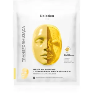 Exkluzív ajánlat L’bioticaTransforming Collagen Mask with Ceramides in Microcapsules kollagén maszk az arcbőr regenerálásáért és táplálásáért
