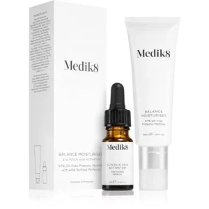 Árcsökkenés Medik8Balance Moisturiser with Glycolic Acid Activator hidratáló arcápoló a mitesszerek ellen