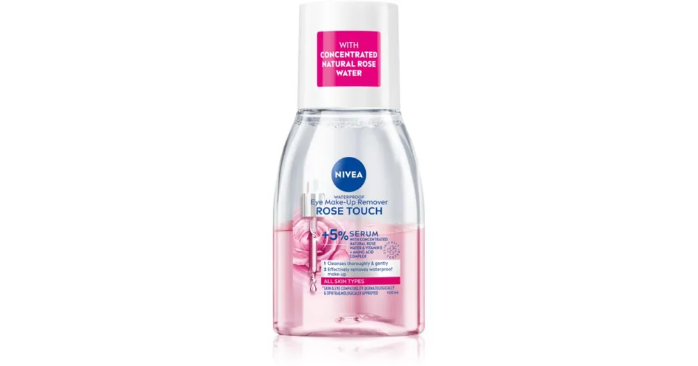 Azonnali szállítás NIVEARose Touch kétfázisú sminklemosó szemre