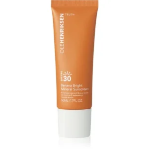 OLEHENRIKSENTruth Banana Bright Mineral Sunscreen SPF 30 napozókrém arcra C vitamin Korlátozott ajánlat