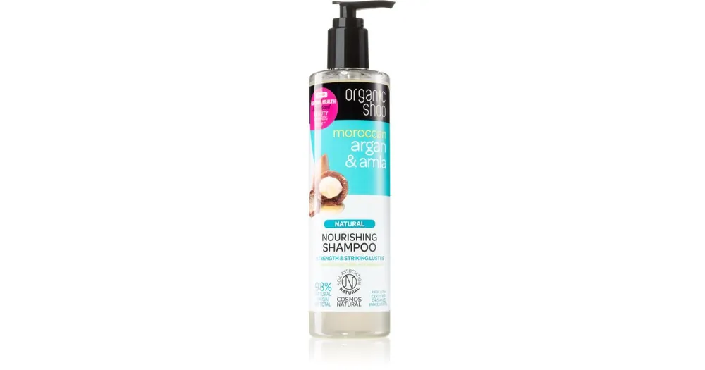 Organic ShopNatural Moroccan Argan & Amla tápláló sampon a sérült és festett hajra Vedd meg online