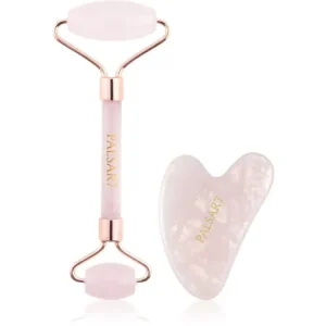 Akció PALSAR7Massage Roller and Guasha Rose Quartz masszázs henger az arcra és masszázs szegédeszköz
