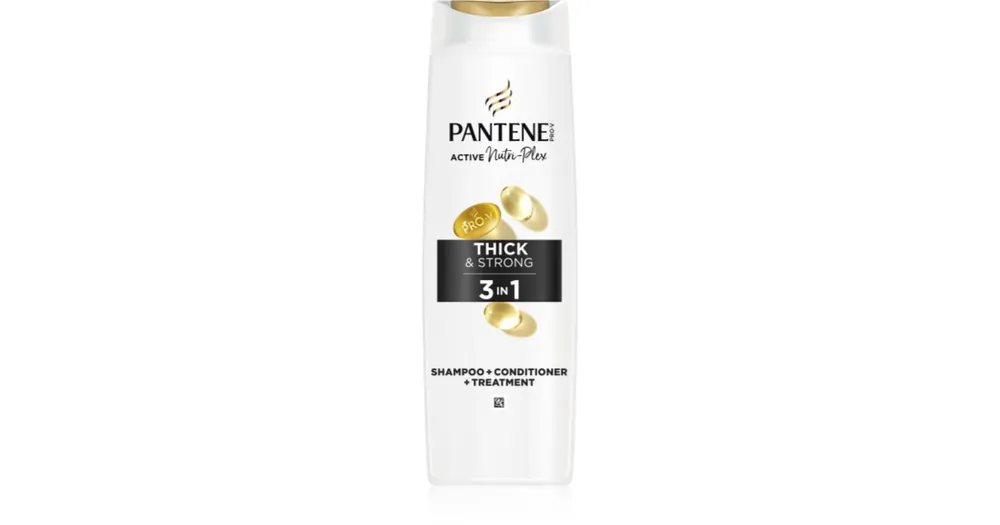 PantenePro-V Active Nutri Plex Thick&Strong sampon a gyenge és sérült hajra 3 az 1-ben Exkluzív ajánlat