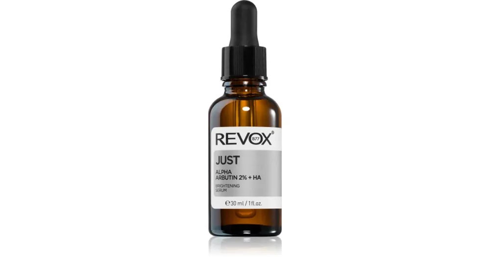Revox B77JUST Alpha Arbutin 2% + HA élénkítő szérum az arcra és a nyakra Különleges ajánlat