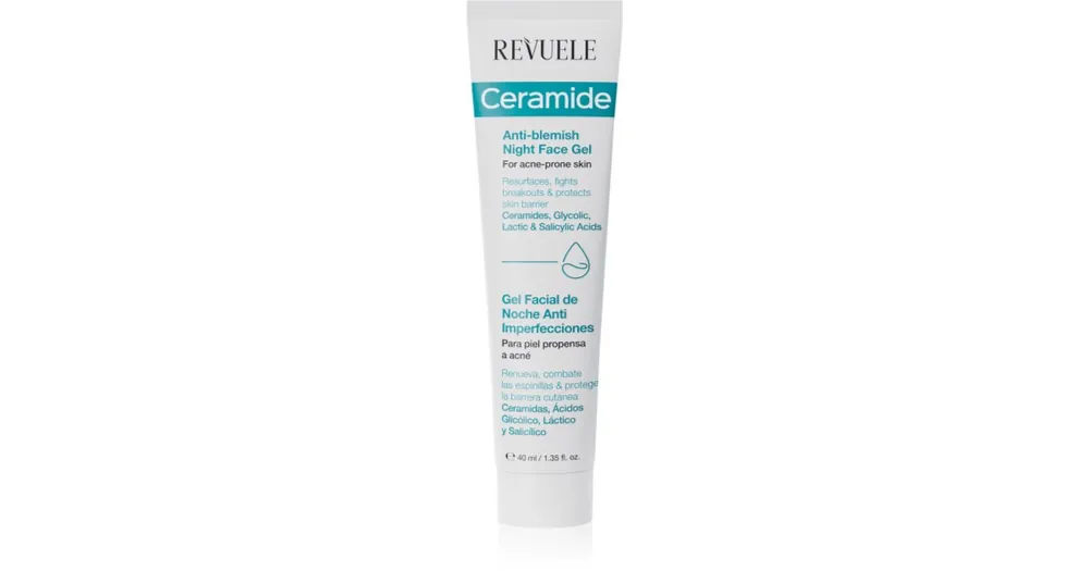 Legkelendőbb RevueleCeramide Anti-Blemish Night Face Gel gél a bőr tökéletlenségei ellen éjszakára