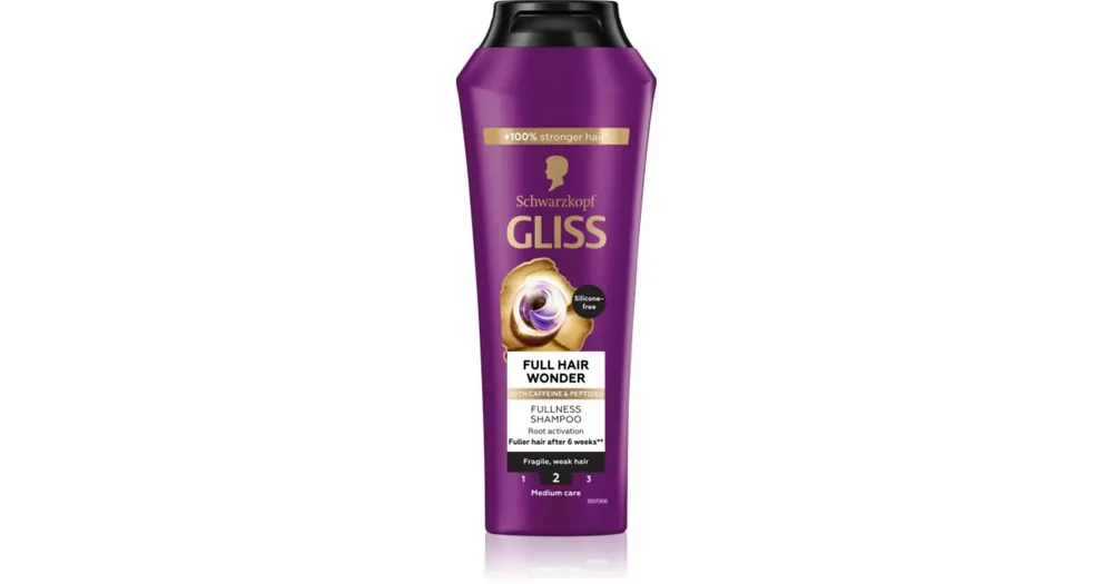 SchwarzkopfGliss Full Hair Wonder regeneráló sampon meggyengült hajra Outlet