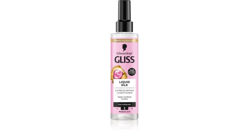 Akciós ár SchwarzkopfGliss Liquid Silk öblítés nélküli kondicionáló az erős és fénylő hajért