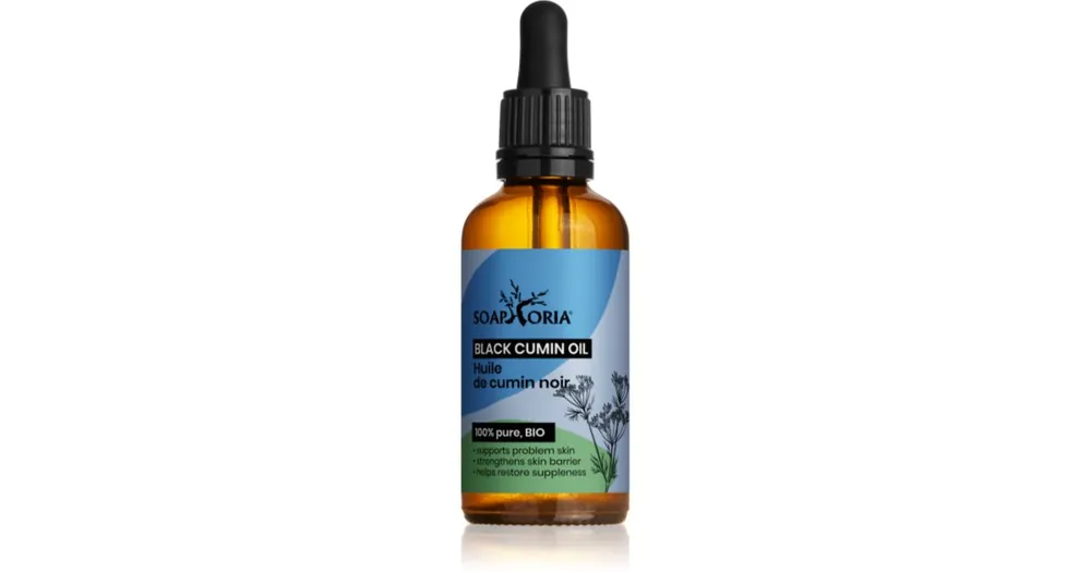 Gyors szállítás SoaphoriaOrganic Black Cumin Oil fekete köményes olaj problémás és pattanásos bőrre