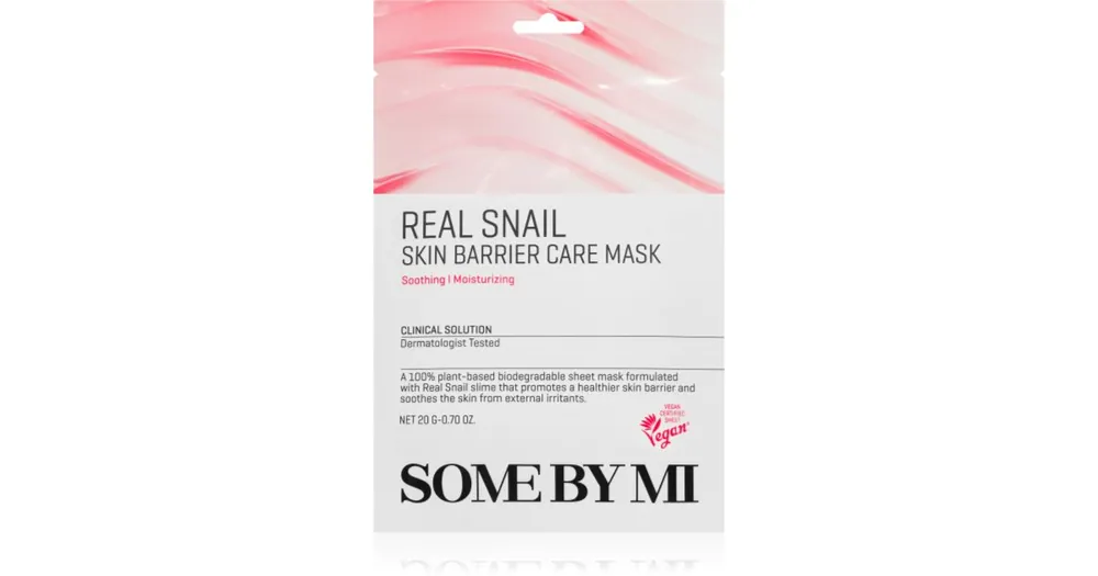 Outlet Some By MiClinical Solution Snail Skin Barrier Care Mask feszesítő gézmaszk az arcbőr regenerálására és megújítására