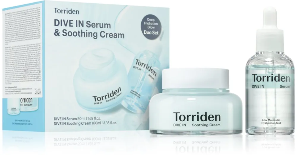 TorridenDive In Serum & Soothing Cream Set szett élénk és hidratált bőr Azonnali szállítás