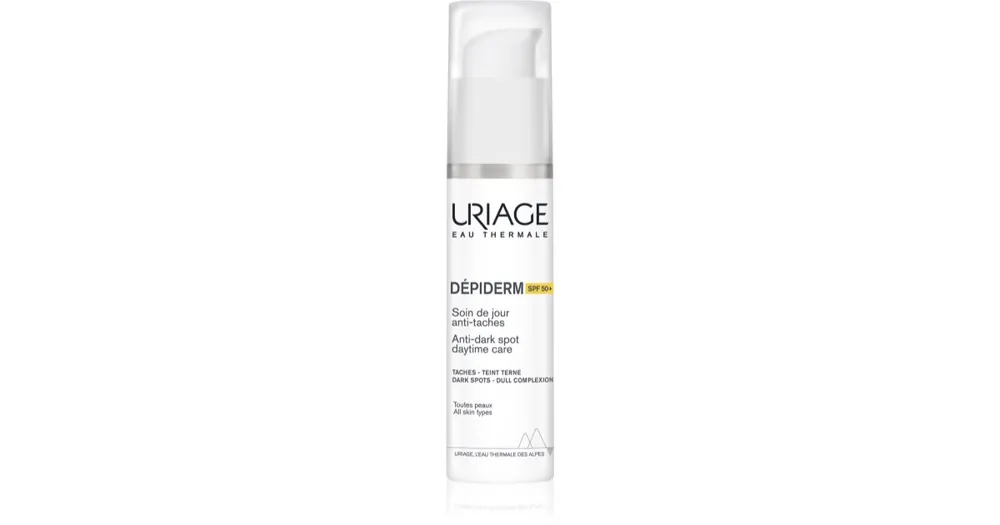 UriageDépiderm Anti-dark Spot Daytime Care védő nappali krém a pigmentfoltok csökkentésére SPF 50+ Szuper akció