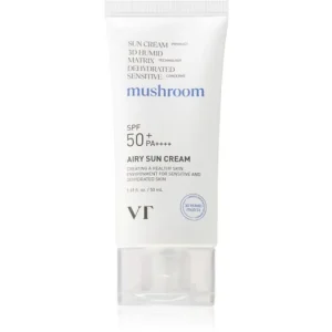 VT CosmeticsMushroom Airy Sun Cream védőkrém az egész arcra hidratáló hatással Biztonságos fizetés