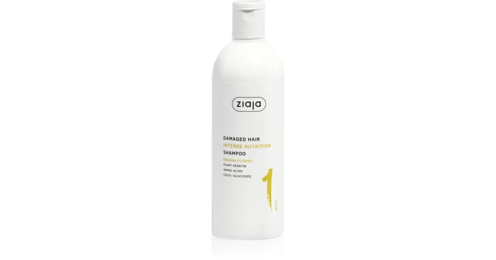 Vedd meg online ZiajaPlant Essentials Banana Flower tápláló sampon a károsult hajra