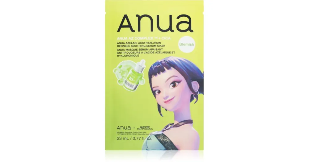 Kedvezmény AnuaK-Pop Demon Hunters Azelaic Acid Hyaluron Redness Soothing Serum Mask nyugtató hatású gézmaszk hidratáló hatással