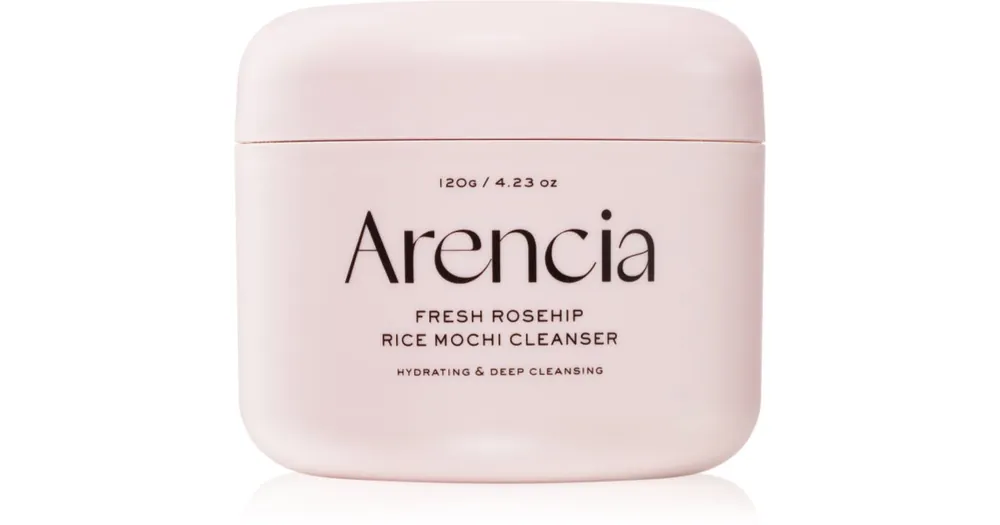 Árcsökkenés ArenciaFresh Rosehip Rice Mochi Cleanser tápláló tisztító balzsam élénk és hidratált bőr