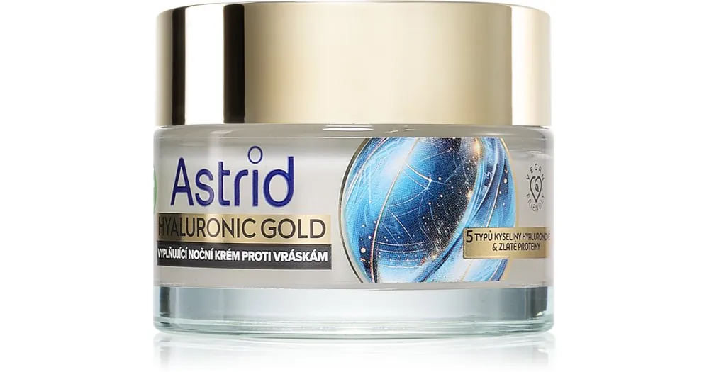 Népszerű AstridHyaluronic Gold éjszakai krém a ráncok ellen