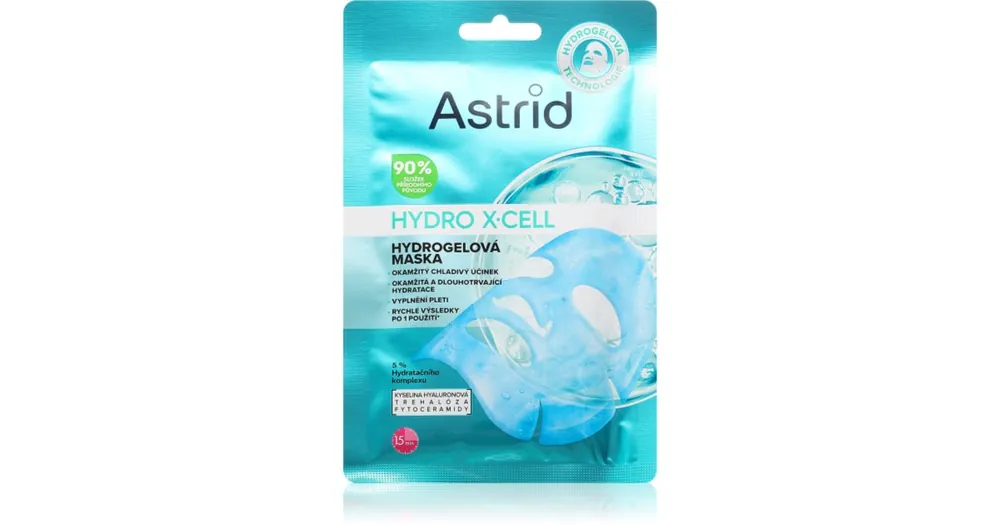 AstridHydro X-Cell hidrogél maszk az arcbőr kisimítására és a ráncok láthatóságának csökkentésére Népszerű