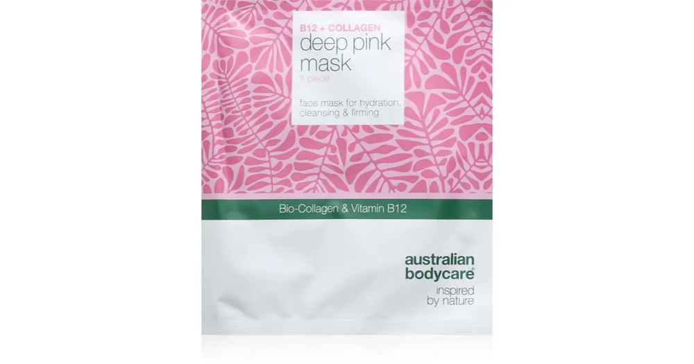 Kedvezmény Australian BodycareB12 + Collagen arcmaszk a bőr hidratálásáért és feszességéért