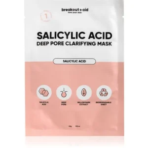 breakout + aidSalicylic Acid Deep Pore Clarifying Mask arcmaszk szalicilsavval Kiárusítás