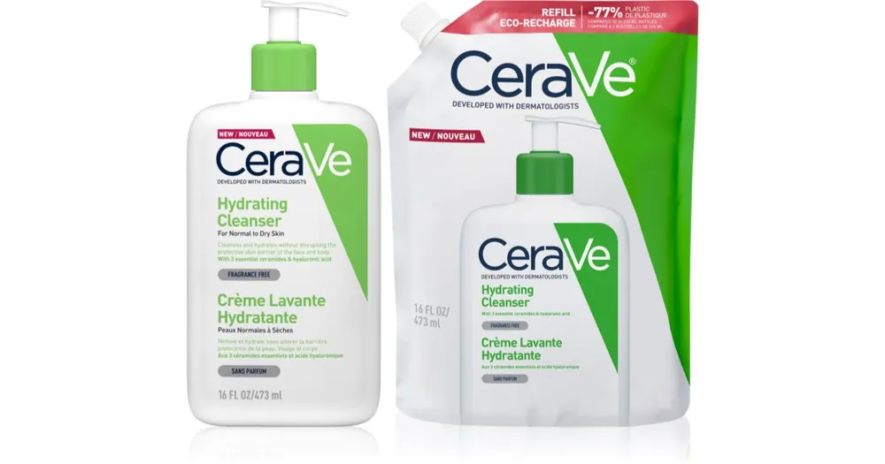 Kedvezmény CeraVeHydrating Cleanser szett hidratáló hatással