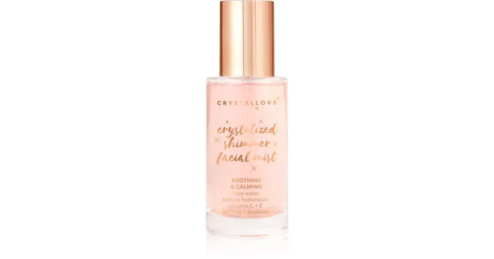 CrystalloveRose Quartz Shimmer Facial Mist arc spray az élénk bőrért Ajánlat