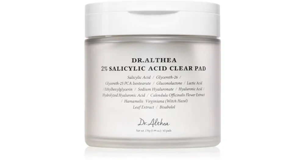 Ajánlat Dr. Althea2% Salicylic Acid Clear Pad bőrhámlasztó tisztító párnácskák szalicilsavval